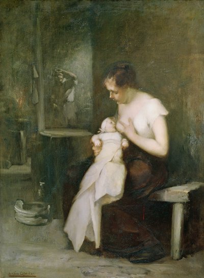 Giovane madre, studio per un dipinto per il Salon del 1879 da Eugène Carrière